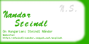 nandor steindl business card
