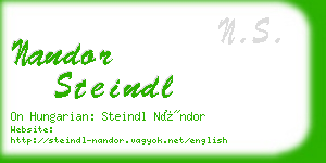 nandor steindl business card